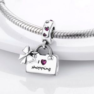 NWOT I Love Shopping Dangle Charm Sterling Silver 925